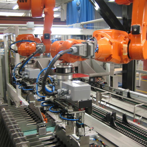 Kartonpacker Palettierer / für Blister - Sinterpack - Pick-and-Place / Roboter / Umschlag