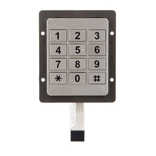 Nummernblock / 12 Tasten - MA10 - Dewhurst - einbaufähig / Metall / IP66