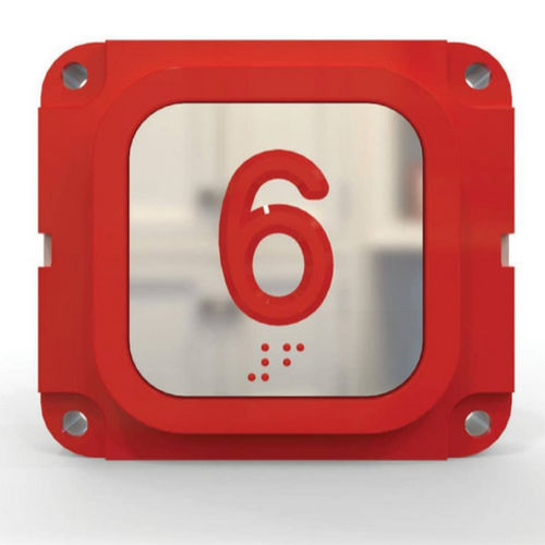 Vandalismussicherer Drucktaster - US85 Jumbo - Dewhurst - beleuchtet / Edelstahl / in Brailleschrift