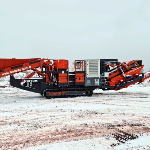 Mahl-und Siebeinheit / Kegel - BPC101 - Boratas Machinery - mobil / dieselbetrieben / kompakt