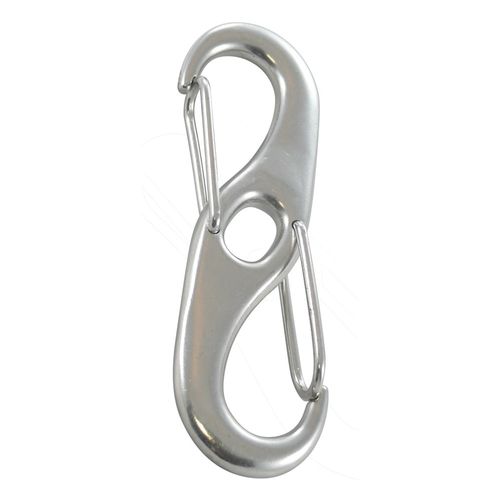 Karabiner mit Verriegelung - 814844 series - Marinetech Edelstahlhandel - Aufhängung / Edelstahl / asymmetrisch