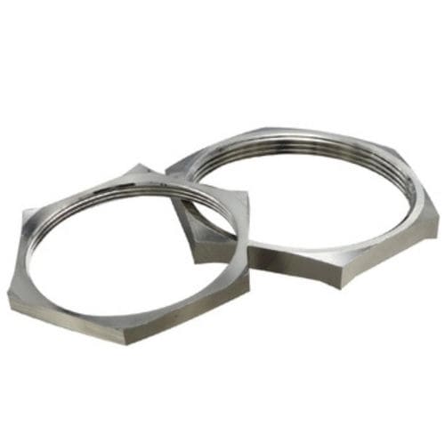 Sechseckige Gegenmutter - HX-LN-EMC  series - YUEQING HONGXIANG CONNECTOR  MANUFACTRER CO., LTD - vernickeltes Messing / Gewinde
