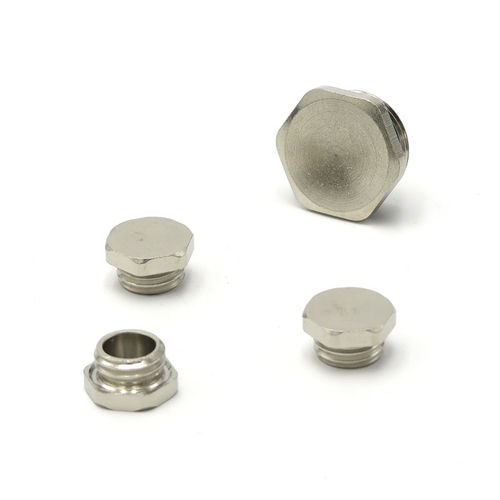 Sechseckiger Stopfen - HX-SCM series - YUEQING HONGXIANG CONNECTOR MANUFACTRER CO., LTD - Gewinde / vernickeltes Messing / Edelstahl