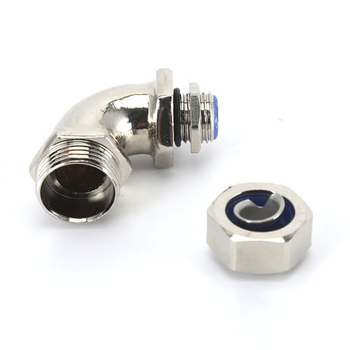 Kabelverschraubung / vernickeltes Messing - HX-NW series - YUEQING HONGXIANG CONNECTOR  MANUFACTRER CO., LTD - IP68 / Gewinde / rechtwinkelig