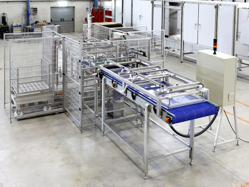 Schichtpalettierer - Hermasa - Cannin Technology - für Dosen / für Autoklavkammer / Sterilisation