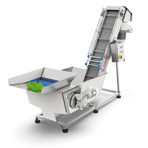 Lebensmittel-Waschanlage / Band - MDK 1500 - Maurer Gep Kft. - für Gemüse / für Obst / Bürsten