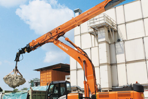 Bagger mit Teleskoparm - ZX330LC-5G CTA - Hitachi Construction Machinery Europe - großformatig / auf Raupen / für Baustellen