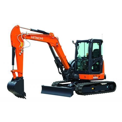 Minibagger - ZX55U-6 - Hitachi Construction Machinery Europe - auf Raupen / für Baustellen / mit kurzem Schwenkradius