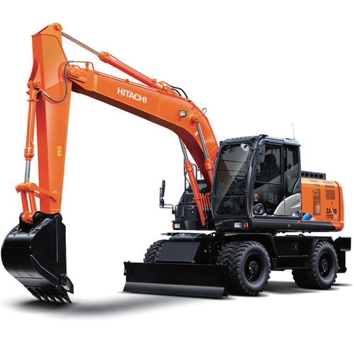Mittelgroßer Bagger - ZX170W-5A - Hitachi Construction Machinery Europe - mit Gummireifen / für Baustellen
