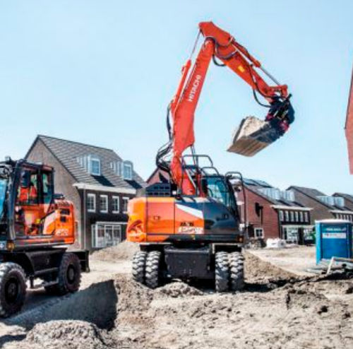 Mittelgroßer Bagger - ZX135W-7 - Hitachi Construction Machinery Europe - Rad / Diesel / für Baustellen