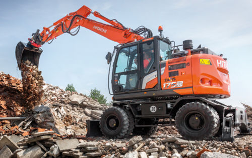 Mittelgroßer Bagger - ZX175W-7 - Hitachi Construction Machinery Europe - Rad / Diesel / für Baustellen