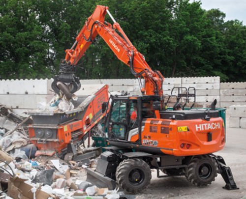 Mittelgroßer Bagger - ZX180W-7 - Hitachi Construction Machinery Europe - Rad / Diesel / für Baustellen