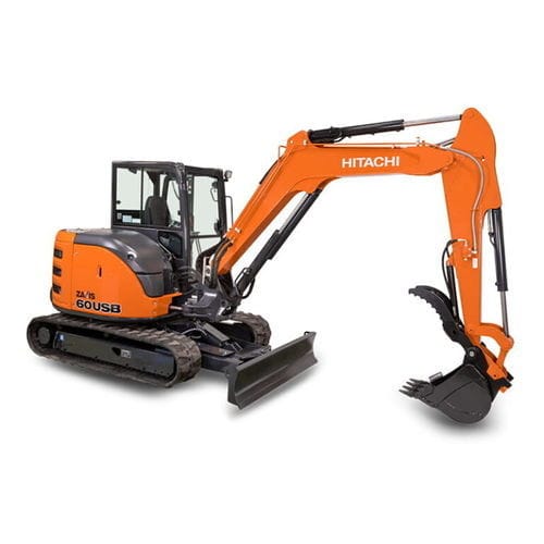 Minibagger - ZX60USB-5N - Deere-Hitachi Construction Machinery - auf Raupen / Tier 4 Final / für Baustellen
