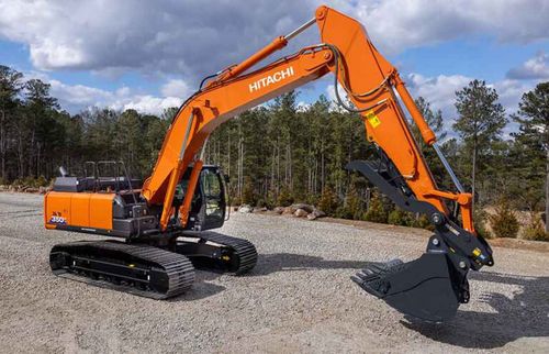 Mittelgroßer Bagger - ZX350LC-6 - Deere-Hitachi Construction Machinery - auf Raupen / Tier 4 Final / für Baustellen