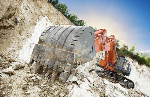 Großformatiger Bagger - EX1200-7, FCO - Deere-Hitachi Construction Machinery - auf Raupen / Tier 4 Final / für Bergbau
