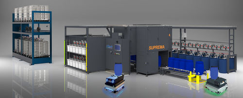 Schneid-Endbearbeitungsanlage - COLOR HERE - ITECH ITALIA - Leder / automatisch