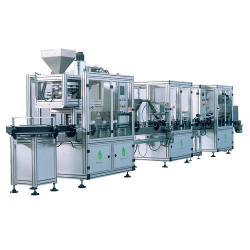 Automatische Abfüll- und Etikettiermaschine - RTS-12-PG - M.C.Z. AUTOMAZIONI - für Granulat / für Pulver