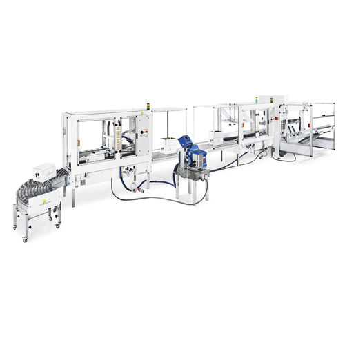 Automatische Karton-Aufrichter- und -Verschließmaschine - GOLDSYSTEM HM - MARCHETTI PACKAGING S.r.l. - Hotmelt-Klebstoff / mit Klebeband