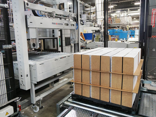 Palettierer für Transport - RS 656 - RIMA - für große Werkstücke / für Zeitungen und Zeitschriften / automatisch
