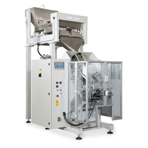Schräge Absackmaschine - D-70 series - DOLZAN IMPIANTI - Flow-Pack / für die Lebensmittelindustrie / mit linearer Wiegemaschine
