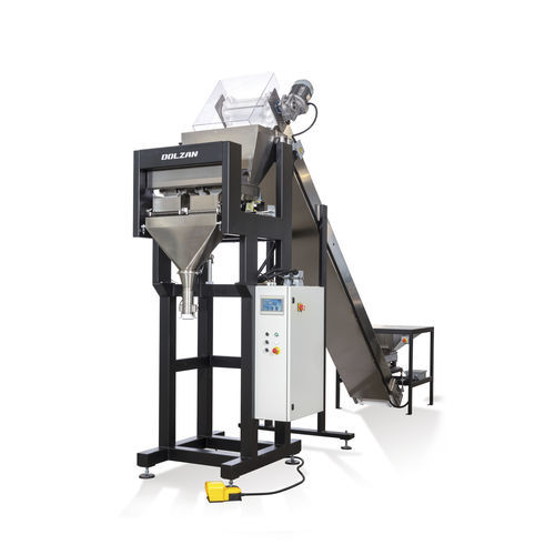 Lineare Abfüllmaschine - DOLZAN IMPIANTI - halbautomatisch / für Säcke / Dosen