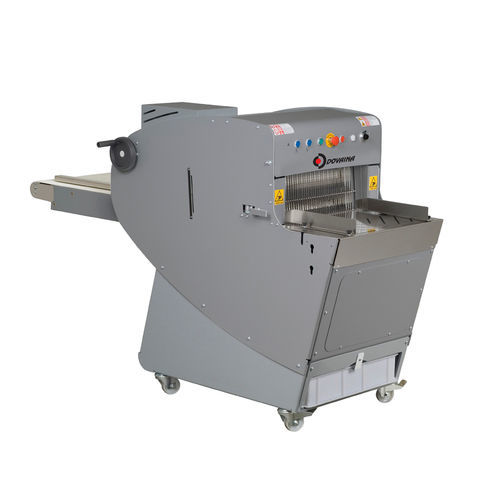 Brotschneidemaschine für die Industrie / mit alternativen Klingen - DP-20 - DOVAINA UAB - mit Bandförderer