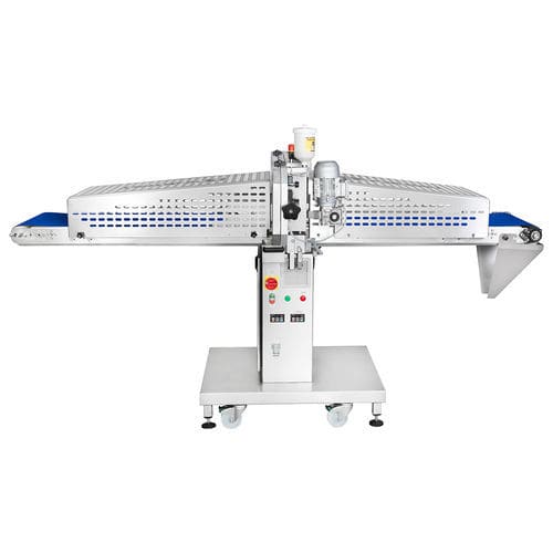 Automatische Brotschneidemaschine für die Industrie - BDP series  - DOVAINA UAB - halbautomatisch / mit durchlaufendem Bandmesser / horizontal