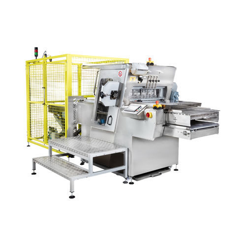 Automatische Brotschneidemaschine für die Industrie - TP-60 - DOVAINA UAB - mit Bandförderer / für Baguettes