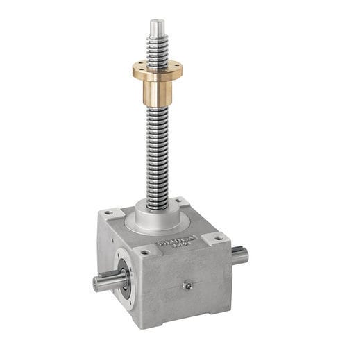 Spindelhubgetriebe / axial verfahrende Spindel - FRANCIA OFFICINE - rotierende Spindel / Trapezgewindespindel / mit Kegelradgetriebe