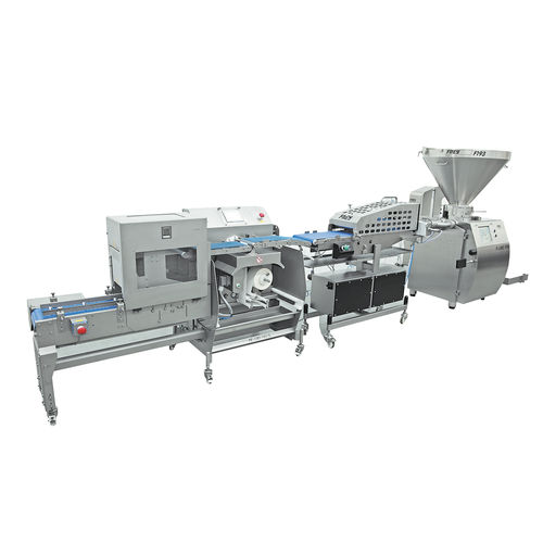 Hackfleisch-Produktionslinie / Portionierung - DMFB 92 CAN - FREY MASCHINENBAU - zum Füllen