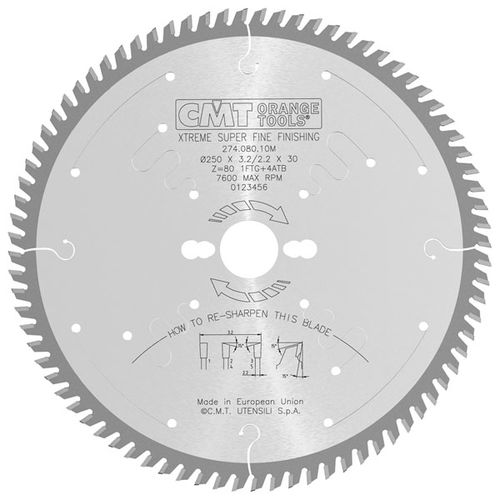 Kreissägeblatt - 274 series - CMT Orange Tool - Trenn / Hartmetall / für Holz