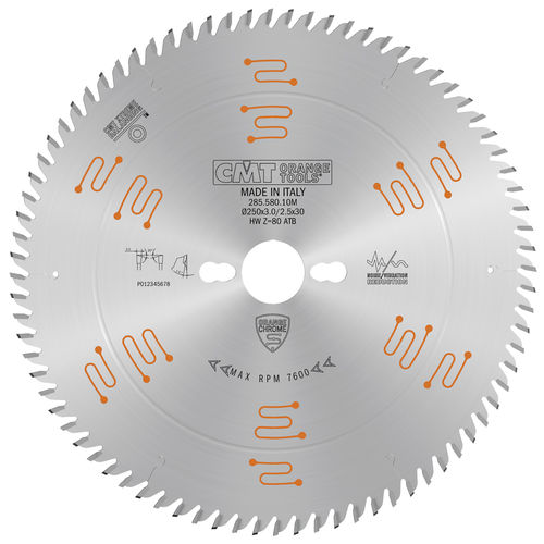 Kreissägeblatt - 285.5 series - CMT Orange Tool - Trenn / Stahl / für Holz