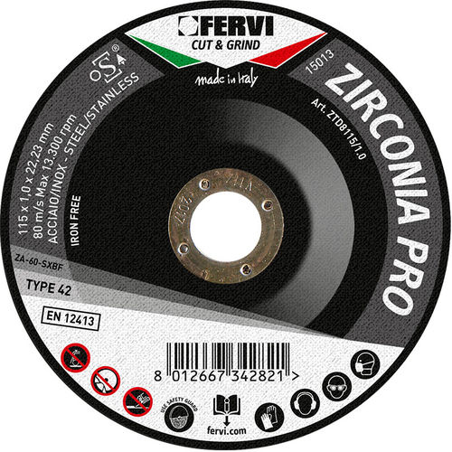 Trennscheibe für Edelstahl - ZTD8115/1.0 - FERVI - Zirkonoxid