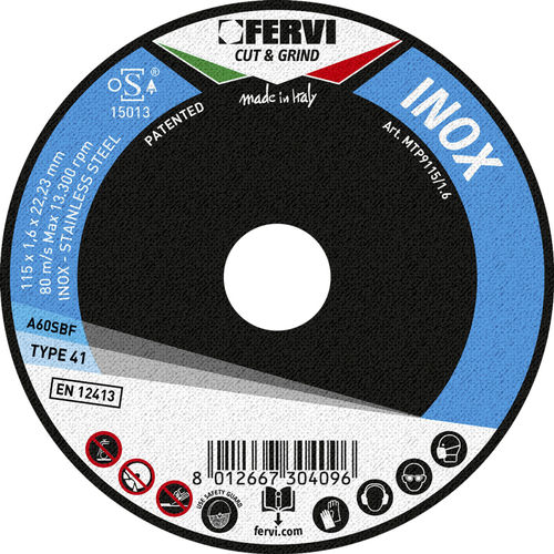 Trennscheibe für Stahl - MTP9115/1.0 - FERVI - Stahl