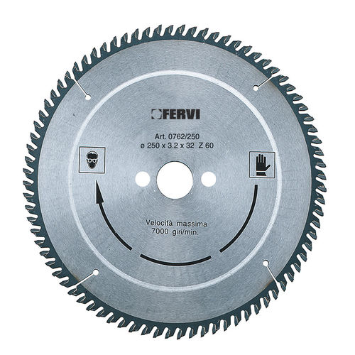 Kreissägeblatt - 0762/190 - FERVI - Hartmetall / für Aluminium / Kunststoff