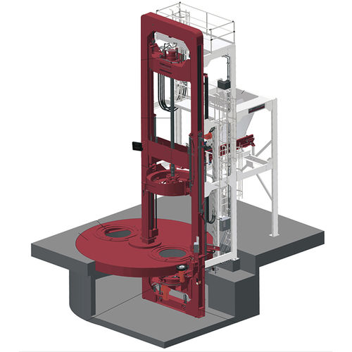 Hydraulische Presse - RP - TOPWERK - für Produktion / für Beton / Drehtisch