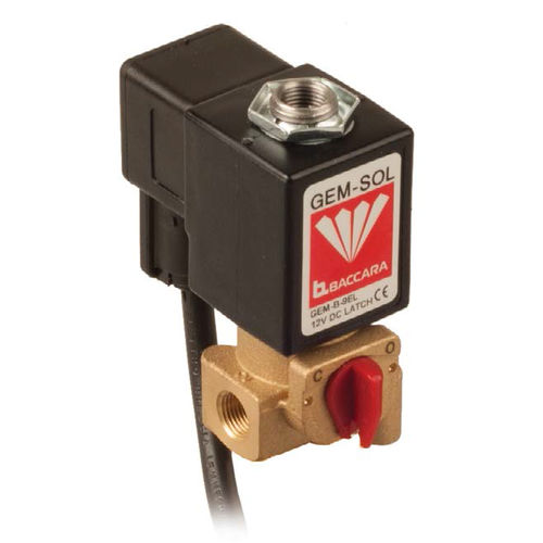 Magnetventil mit Verriegelung - GEM-A3P - BACCARA AUTOMATION - 2-Wege / NC / NO