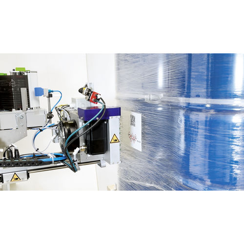 Vollautomatisches Etikettiersystem - IBLM - b+b Automations- und Steuerungstechnik GmbH - Paletten / für Fässer / für IBC-Container
