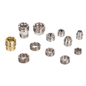 Messingeinsatz - Vaishnavi Metal Products - gerändelt / Chrom / rund
