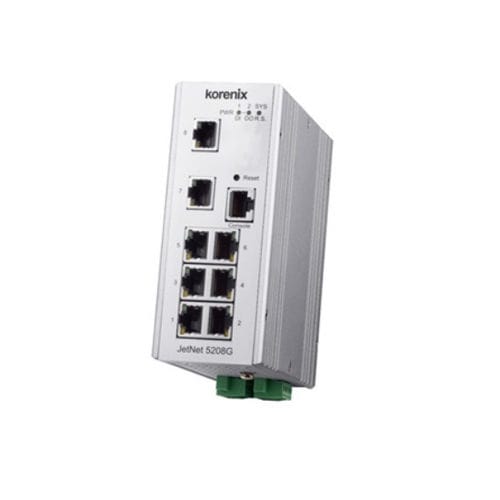 Ethernet-Switch / managed - JetNet 5208G - Beijers Electronics APAC - 9 Ports / Netzwerkschicht 2 / für DIN-Schiene