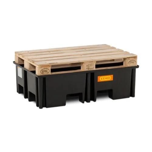 Auffangpalette für Fässer - 11484 - Ricomi srl - für 2 Fässer / Polyethylen