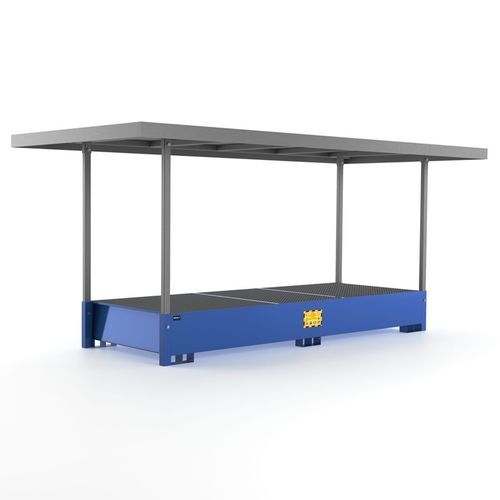 Auffangwanne für IBC-Container - VAT3000R - Ricomi srl - Stahl / mit verzinktem Gitterrost