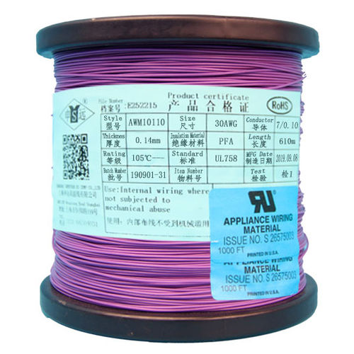 Isolierter Leitungsdraht - UL10110 series - Shanghai Shenyuan High Temperature wire Co., Ltd - Kupfer / PTFE / weich