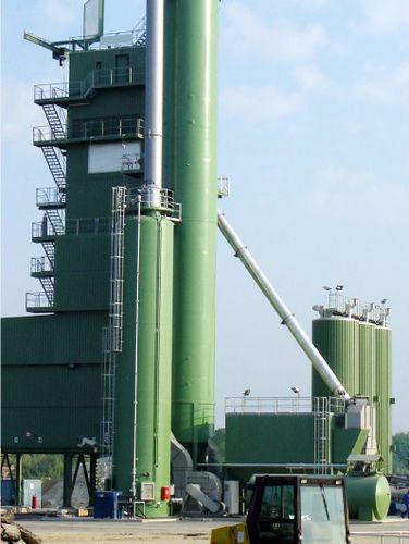 Silo für Asphalt - Kurz Silo systeme - geschweißt / mit Mixer / Metall
