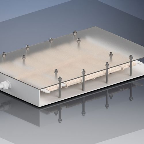 Paneel-Heizelement - CRC PROGETTI SRL - PTFE / zur Flüssigkeitsvorwärmung / Industrie