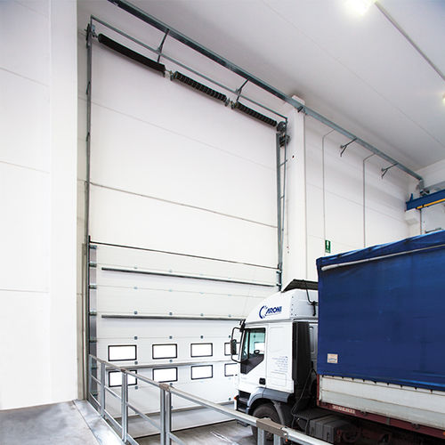Vertikal-Schiebetür - MIRA - IRIDIUM DOORS - Sektional / Stahl / Glas