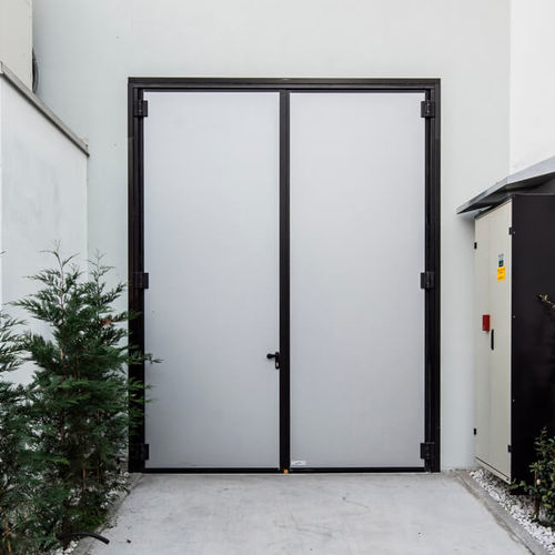 Falttor - ANDROMEDA - IRIDIUM DOORS - galvanisiertem Stahl / für den Innenbereich / für Außenbereich