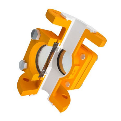 Borosilikatglas-Schauglas - 72/32T - KTN - Flansch / PTFE-beschichtet