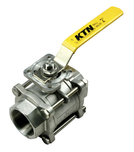 3 Teile Ventil - 1113M - KTN - Kugel / Hebel / Gewinde