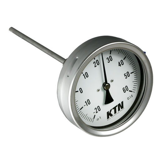 Bimetall-Thermometer - 91 A - KTN - mit Zifferblatt-Anzeige / Tauchfühler / Edelstahl